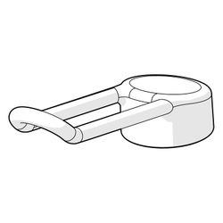 Hansa Medipro Langer Hebel Bügel-/ Bedienhebel lang, Länge 149mm, Chrom, 02440005... HANSA-02440005 4015474265509 (Abb. 1)