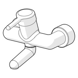 Hansa Medipro Einhebel-Waschtischbatterie, Ausladung 171mm, DN 15, Chrom, 02532203... HANSA-02532203 4015474267169 (Abb. 1)