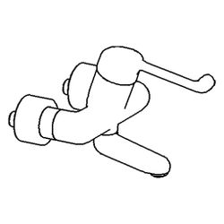 Hansa Medipro Einhebel-Waschtischbatterie, Ausladung 171mm, DN 15, Chrom, 02542202... HANSA-02542202 4015474267176 (Abb. 1)