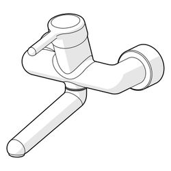 Hansa Medipro Einhebel-Waschtischbatterie, Ausladung 246mm, DN 15, Chrom, 02552203... HANSA-02552203 4015474267220 (Abb. 1)