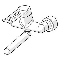 Hansa Medipro Einhebel-Waschtischbatterie, Bügel-/Bedienhebel lang, Ausladung 246mm, DN... HANSA-02552205 4015474267244 (Abb. 1)