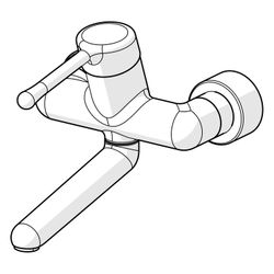 Hansa Medipro Einhebel-Waschtischbatterie, Bedienhebel lang, Ausladung 246mm, DN 15, Ch... HANSA-02552206 4015474267237 (Abb. 1)