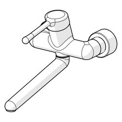 Hansa Medipro Einhebel-Waschtisch- und Küchenarmatur, Bedienhebel lang, Chrom, 02572206... HANSA-02572206 4015474267282 (Abb. 1)