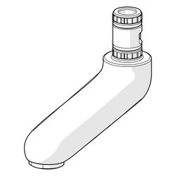 Hansa Auslauf, Länge 86mm, Ausladung 86mm, Chrom, 02682000... HANSA-02682000 4015474267329 (Abb. 1)