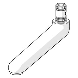 Hansa Auslauf, Länge 161mm, Ausladung 161mm, Chrom, 02692000... HANSA-02692000 4015474267336 (Abb. 1)
