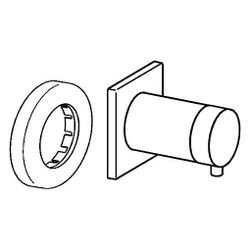 Hansa Deckelteil für Umsteller, Rosette eckig/rund, Chrom, 02879172... HANSA-02879172 4015474187269 (Abb. 1)