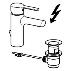 Hansa Ronda Einhebel-Waschtischbatterie, Niederdruck, Kupferrohr, Zugstangen-Ablaufgarn... HANSA-03131173 4015474212671 (Abb. 1)