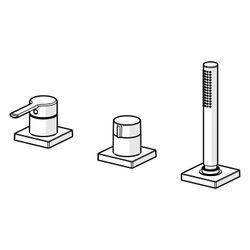 Hansa Ronda Einhebel-Fertigmontageset für Wanne/Brause, Rosette eckig, 1-strahlig, 75x7... HANSA-03419483 4057304014635 (Abb. 1)