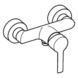 Hansa Ronda Einhebel-Brausebatterie, DN 15, Chrom, 03670173... HANSA-03670173 4015474212770 (Abb. 1)