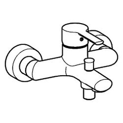 Hansa Ronda Einhebel-Wannenfüll- und Brausebatterie, Ausladung 163mm, DN 15, Chrom, 037... HANSA-03742173 4015474212763 (Abb. 1)