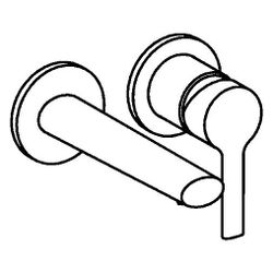 Hansa Ronda Einhebel-Fertigmontageset für Waschtischbatterie, Rosette rund, Ausladung 1... HANSA-03832273 4015474252301 (Abb. 1)