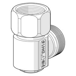 Hansa Entleerungsventil, G 1/2", Eckform, DN 15, Chrom, 04050100... HANSA-04050100 4015474036888 (Abb. 1)