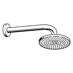 Hansa Jet Kopfbrause 0418 1-strahlig Durchmesser 220mm, G1/2 Ausladung 400mm DN15 Chrom... HANSA-04180100 4015474061521 (Abb. 1)