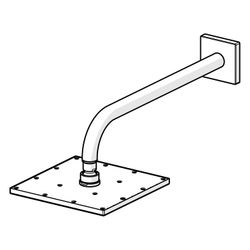 Hansa Viva Kopfbrause 0418 Rosette eckig 1-strahlig 200x200mm, G1/2 Ausladung 400mm... HANSA-04180240 4015474257467 (Abb. 1)