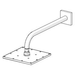 Hansa Viva Kopfbrause, Rosette eckig, 1-strahlig, Ausladung 400mm, DN 15, Chrom, 041803... HANSA-04180340 4015474257474 (Abb. 1)