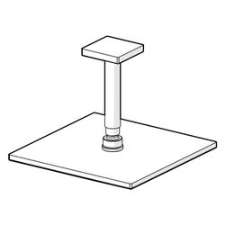 Hansa Viva Kopfbrause, Rosette eckig, 1-strahlig, 250x250mm, DN 15, Chrom, 04190340... HANSA-04190340 4015474257498 (Abb. 1)