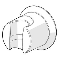 Hansa Wandhalter für Handbrause, Wandmontage, Chrom, 04430100... HANSA-04430100 4015474672239 (Abb. 1)
