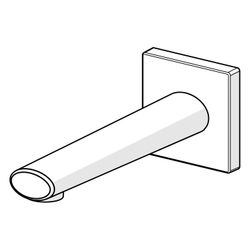 Hansa Ronda Auslauf, Rosette eckig/rund, Länge 180mm, Ausladung 180mm, DN 15, Chrom, 05... HANSA-05822172 4015474252448 (Abb. 1)