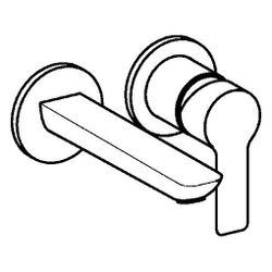 Hansa Ligna Einhebelmischer Fertigmontageset für Waschtischbatterie 0640 Rosette rund A... HANSA-06402103 4015474250178 (Abb. 1)
