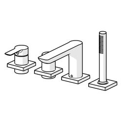 Hansa Ligna Einhebelmischer Fertigmontageset für Wanne/Brause, 1-strahlig, 72mm Ausladu... HANSA-06442473 4057304014529 (Abb. 1)