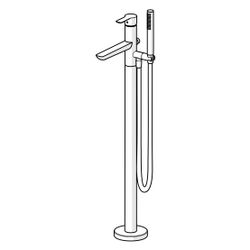 Hansa Ligna Einhebelmischer Badebatterie mit Standrohr, 1-strahlig, Ausladung 200mm, DN... HANSA-06462083 4015474250239 (Abb. 1)