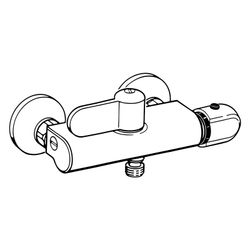 Hansa Tempra Brausebatterie, DN 15, Chrom, 08240202... HANSA-08240202 4015474658585 (Abb. 1)