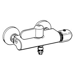 Hansa Tempra Brausebatterie, mit Sicherungseinrichtung, DN 15, Chrom, 08240282... HANSA-08240282 4015474658592 (Abb. 1)
