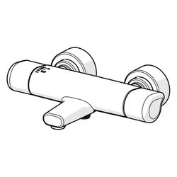 Hansa Care Wannenfüll- und Brausebatterie, Ausladung 168mm, Chrom, 08717100... HANSA-08717100 4057304013454 (Abb. 1)
