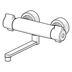 Hansa Clinica Waschtischbatterie, Ausladung 285mm, Chrom, 08806202... HANSA-08806202 4057304013416 (Abb. 1)