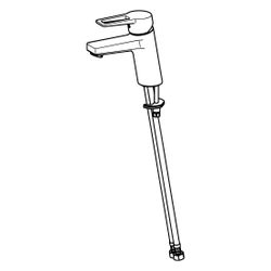 Hansa Twist Einhebelmischer Waschtischbatterie 0905 Bügelhebel Ausladung 121mm DN15 Chr... HANSA-09052285 4015474259737 (Abb. 1)