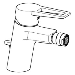 Hansa Twist Einhebelmischer Bidet-Batt 0906 BügelhebelZugstangenablaufgarnitur Ausladun... HANSA-09063285 4015474259812 (Abb. 1)