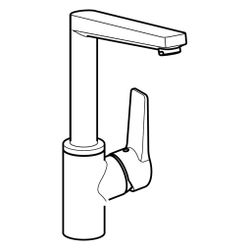 Hansa Twist Einhebel-Küchenarmatur, Ausladung 193mm, DN 15, Matt-Schwarz, 0920220333... HANSA-0920220333 4057304014390 (Abb. 1)