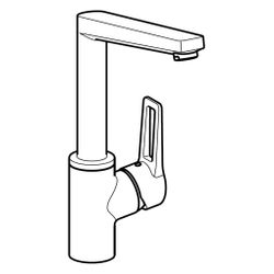 Hansa Twist Einhebelmischer Küchenarmatur 0920 Bügelhebel Ausladung 193mm DN15 Chrom... HANSA-09202205 4015474274839 (Abb. 1)