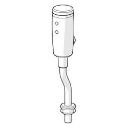 Hansa Electra Urinalsteuerung, 6V, Bluetooth, Ausladung 81mm, gebogen, DN 15, Chrom, 09... HANSA-09440189 4057304014024 (Abb. 1)