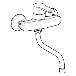 Hansa Twist Einhebel-Küchenarmatur, Ausladung 232mm, DN 15, Chrom, 09692193... HANSA-09692193 4015474269644 (Abb. 1)
