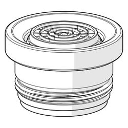 Hansa Luftsprudler und Schlüssel für Oras Group, STD B, Laminar, Matt-Schwarz, 10142... HANSA-1014220V-33 6414150106132 (Abb. 1)