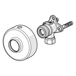 Hansa Winkelkupplung, G 3/4" x 1/2" x 12mm, Messing, Matt-Schwarz, 290009-33... HANSA-290009-33 6414150105067 (Abb. 1)
