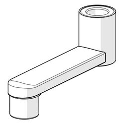 Hansa Auslauf, Länge 100mm, Laminarstrahl, Messing, Chrom, 290016... HANSA-290016 6414150104138 (Abb. 1)