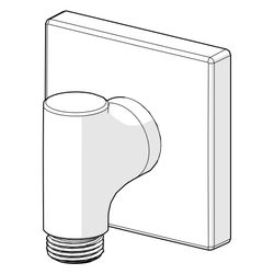 Hansa Wandanschlussbogen, G 1/2", Messing/Verbundwerkstoff, Rosette eckig, Chrom, 290023... HANSA-290023 6414150105425 (Abb. 1)