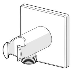 Hansa Wandanschlussbogen, eckig, G 1/2", Messing, Chrom, 290041... HANSA-290041 6414150107368 (Abb. 1)