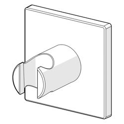 Hansa Wandhalter, konisch, Rosette eckig, Matt-Schwarz, 290044-33... HANSA-290044-33 6414150108495 (Abb. 1)
