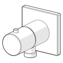 Hansa Wandanschlussbogen, DN 15, G 1/2", Rosette eckig, Chrom, 290046... HANSA-290046 6414150108563 (Abb. 1)