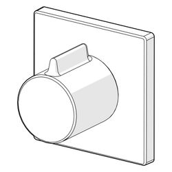 Hansa Aufputzset Unterputz-Armatur eckig, Chrom, 290047... HANSA-290047 6414150108570 (Abb. 1)