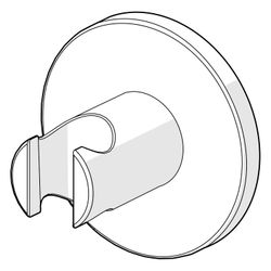 Hansa Brausehalter, Wandmontage, Rosette rund, Chrom, 290049... HANSA-290049 6414150108594 (Abb. 1)