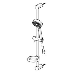 Hansa Viva Wandstangengarnitur 4416 1-strahlig DN15 Chrom... HANSA-44160110 4015474238848 (Abb. 1)