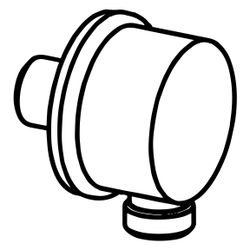 Hansa Wandanschlussbogen, Rosette rund, G 1/2" mit Rückflussverhinderer, DN 15, Chrom, ... HANSA-44250100 4015474239050 (Abb. 1)