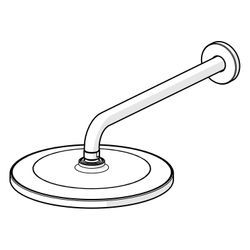 Hansa Viva Kopfbrause 1-strahlig, 250mm, Chrom, mit Kugelgelenk, 44260200... HANSA-44260200 4057304017995 (Abb. 1)