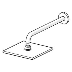 Hansa Viva Kopfbrause, 1-strahlig, 200x200mm, Ausladung 357mm, DN 15, Chrom, 44260240... HANSA-44260240 4015474257429 (Abb. 1)