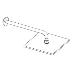 Hansa Viva Kopfbrause 4426 1-strahlig 250x250mm Ausladung 357mm DN15 Chrom... HANSA-44260340 4015474257436 (Abb. 1)