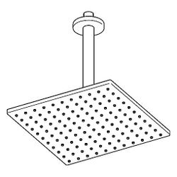 Hansa Viva Kopfbrause 4427 1-strahlig 250x250mm DN15 Chrom... HANSA-44270340 4015474257450 (Abb. 1)